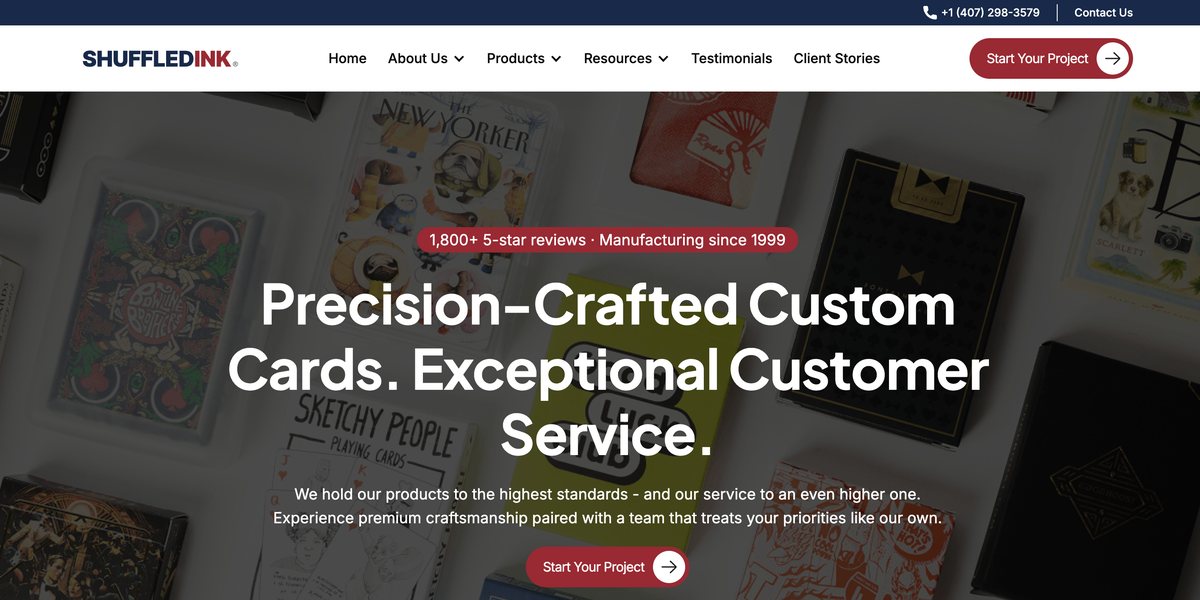Shuffled Ink homepage
